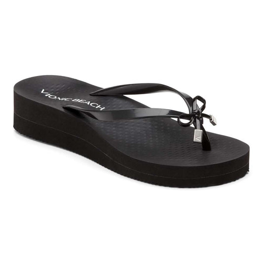 Bondi Wedge Toe Post Sandal - Black