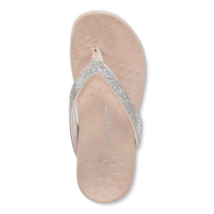 Dillon Shine Toe Post Sandal - Cream