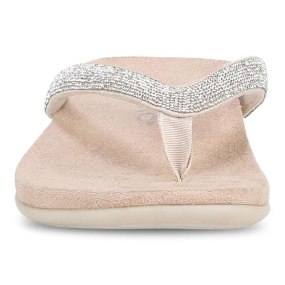Dillon Shine Toe Post Sandal - Cream
