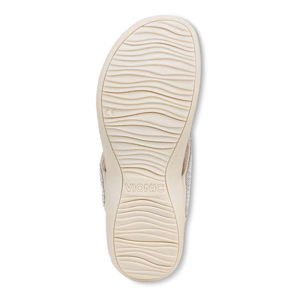 Dillon Shine Toe Post Sandal - Cream