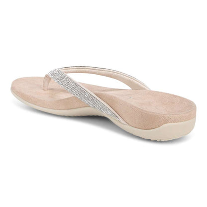 Dillon Shine Toe Post Sandal - Cream