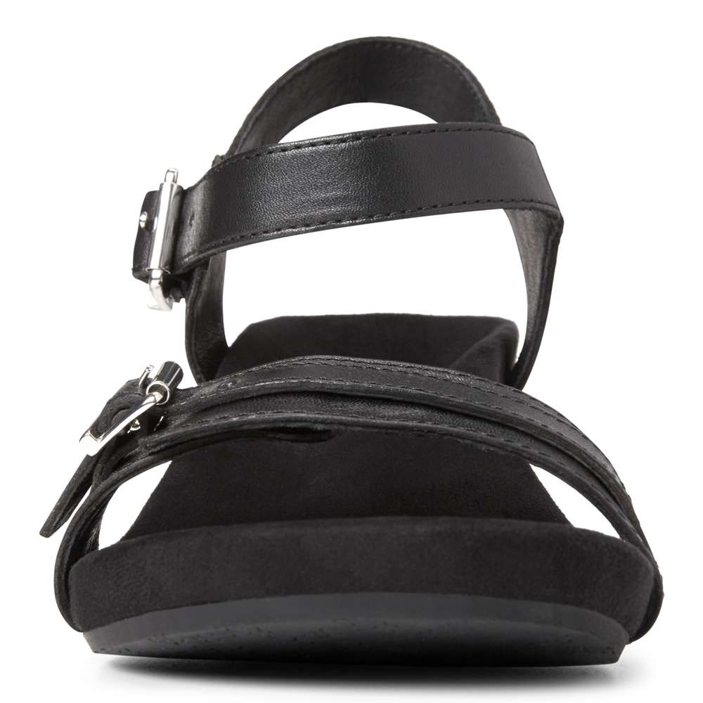 Laurie Wedge Sandal - Black