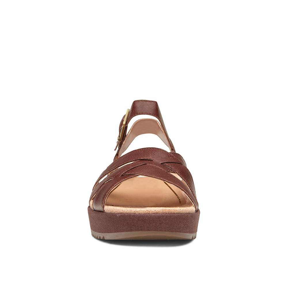 Violet Platform Sandal - Chocolate