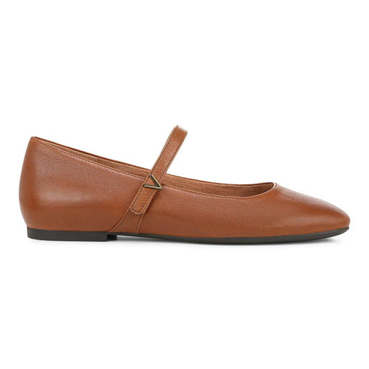 Alameda Mary-Jane Flat - Tan