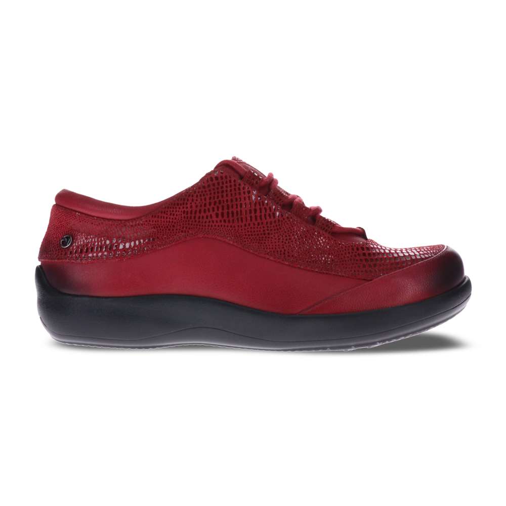 Alberta Lace-Up Casual Sneaker - Cherry Lizard
