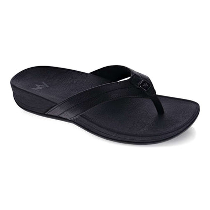 Allora Smooth Toe Post Sandal - Black