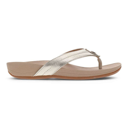 Allora Smooth Toe Post Sandal - Champagne