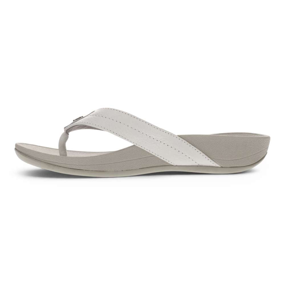 Allora Smooth Toe Post Sandal - White
