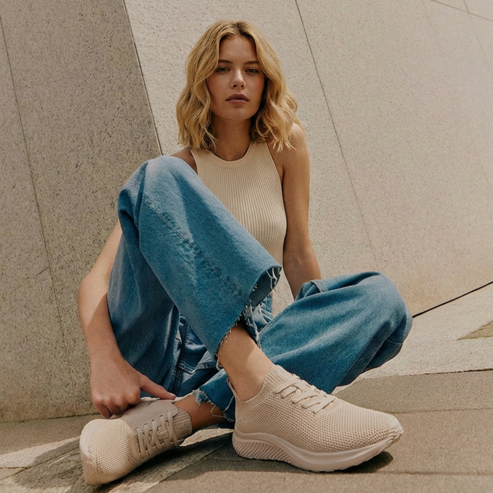 Allure Lace-Up Active Sneaker - Ivory