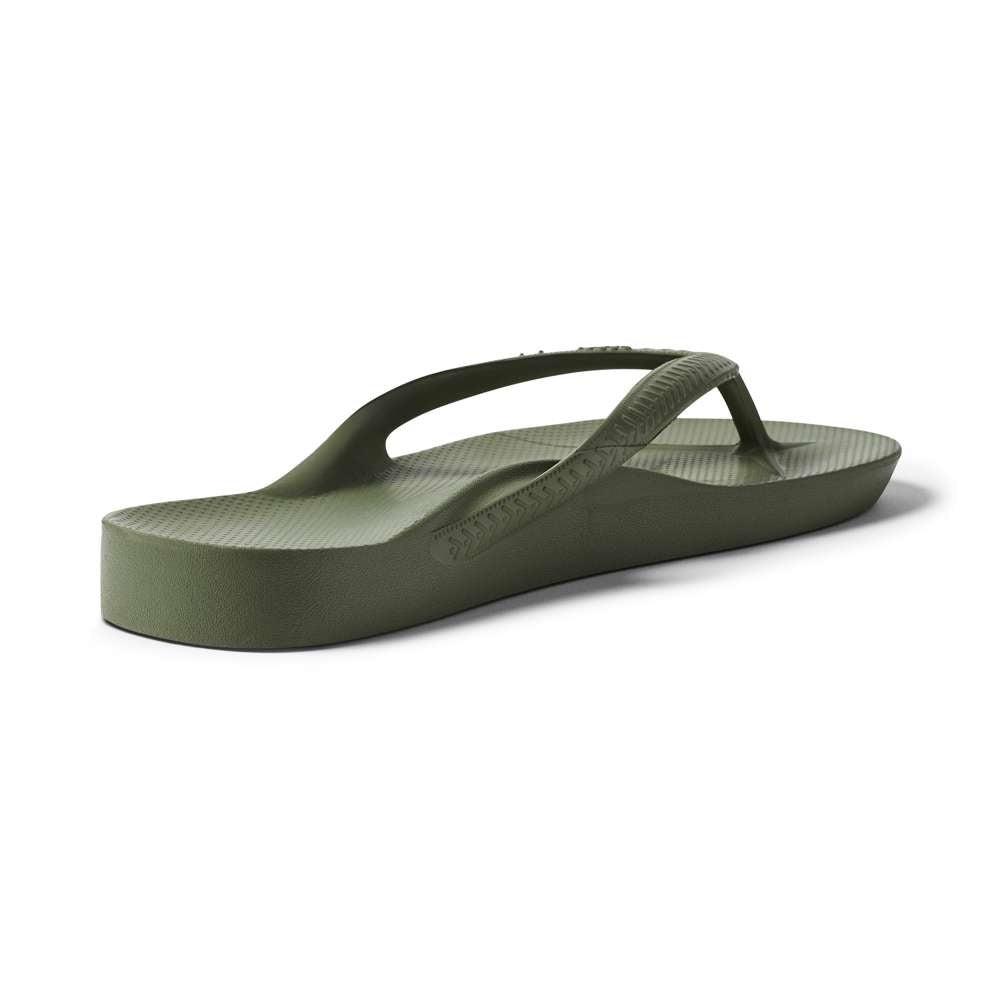 Arch Support Thongs - Khaki Green