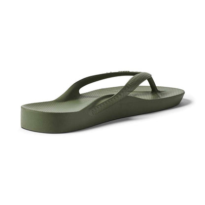 Arch Support Thongs - Khaki Green