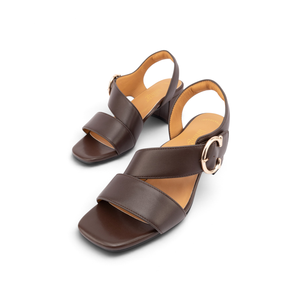 Audley Block Heel - Chocolate
