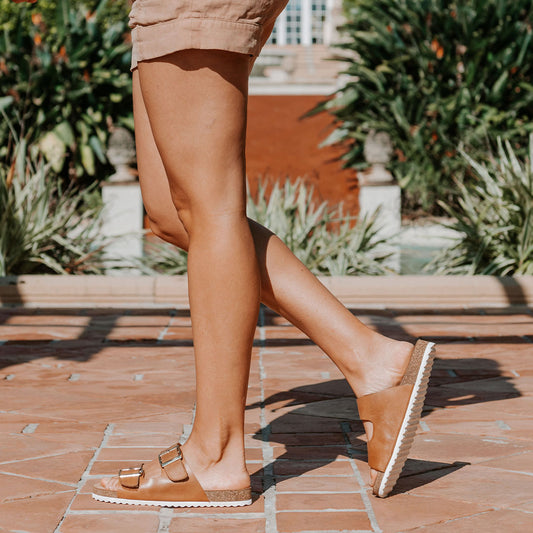 Lifestyle image for Bardo Slide Sandal - White