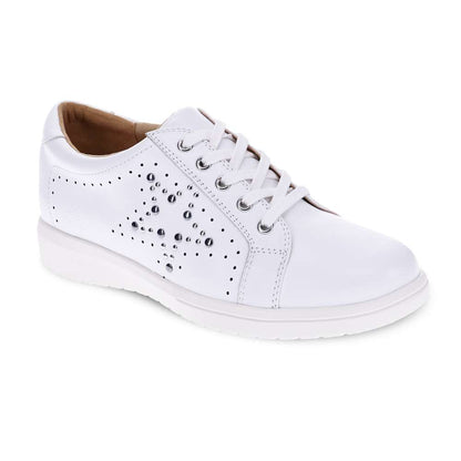 Basha Lace-Up Casual Sneaker - White