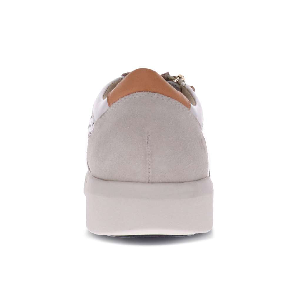 Baxley Zip Casual Sneaker - White/Apricot