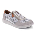 Baxley Zip Casual Sneaker - White/Apricot