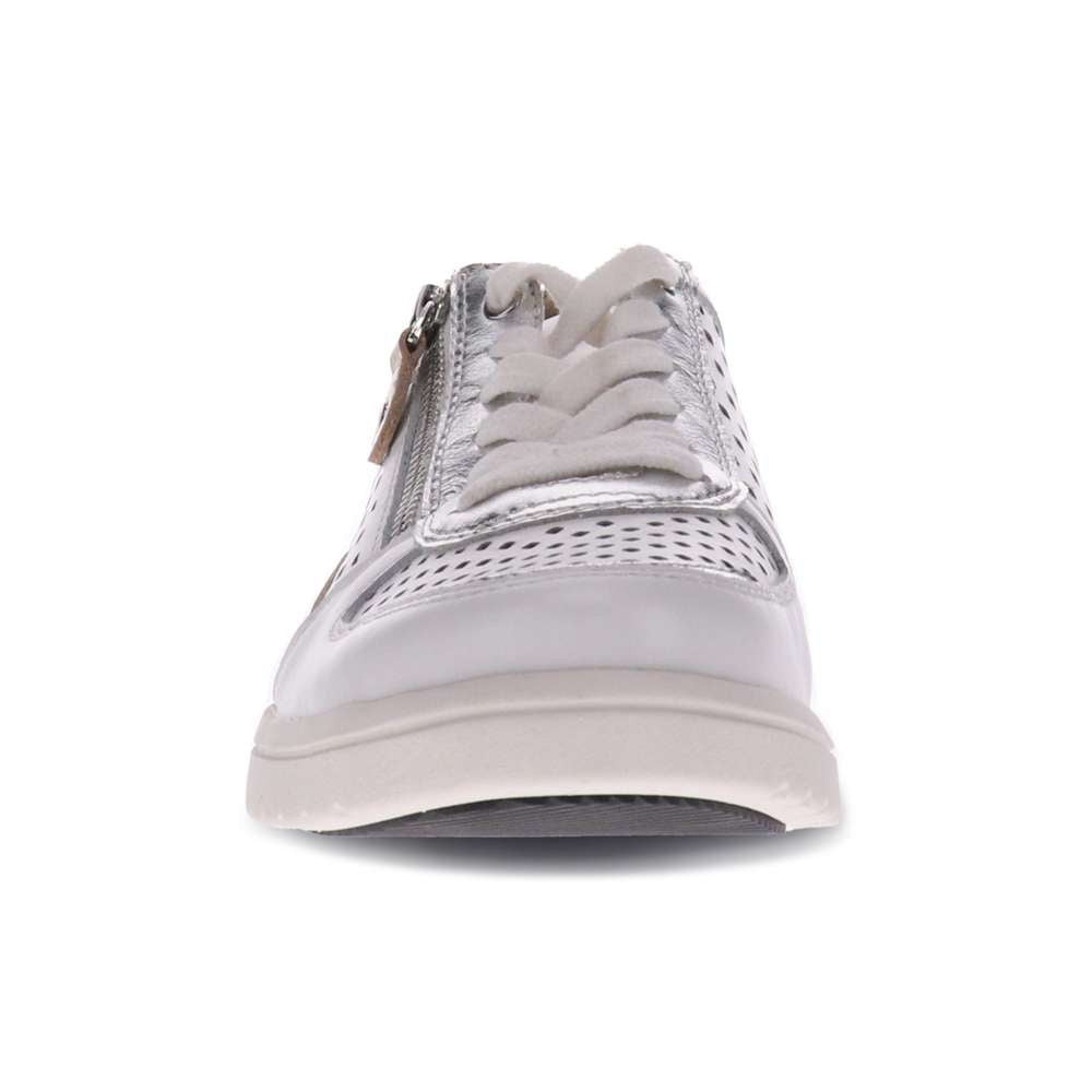 Baxley Zip Casual Sneaker - White/Silver