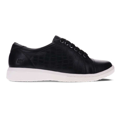 Belinda Lace-Up Casual Sneaker - Black Croc