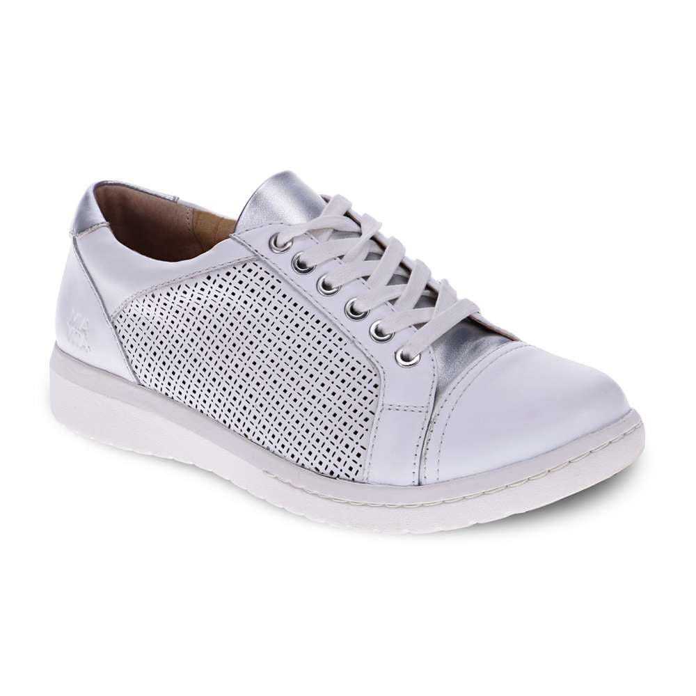 Belinda Lace-Up Casual Sneaker - White Laser