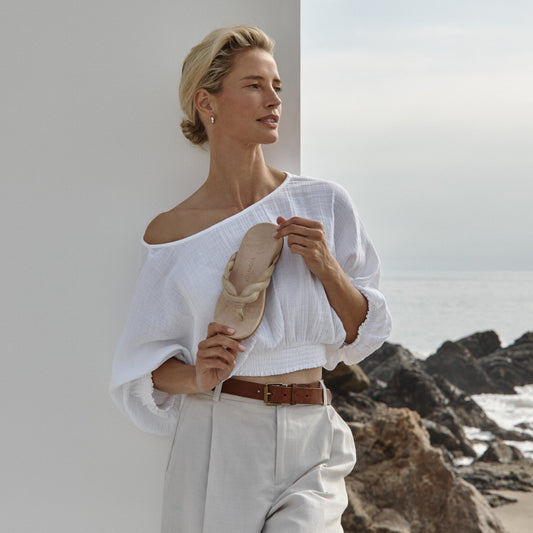 Lifestyle image for Bella Braid Toe Post Sandal - Gold