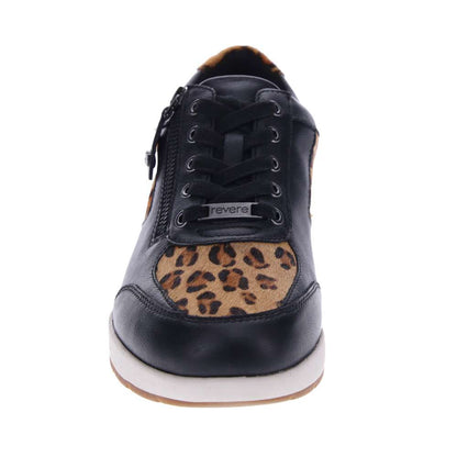 Boston Zip Casual Sneaker - Black/Leopard