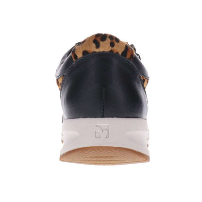 Boston Zip Casual Sneaker - Black/Leopard