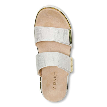 Brandie Flatform Slide - Marshmallow Linen