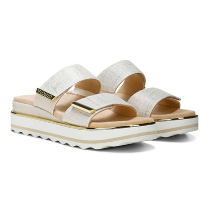 Brandie Flatform Slide - Marshmallow Linen