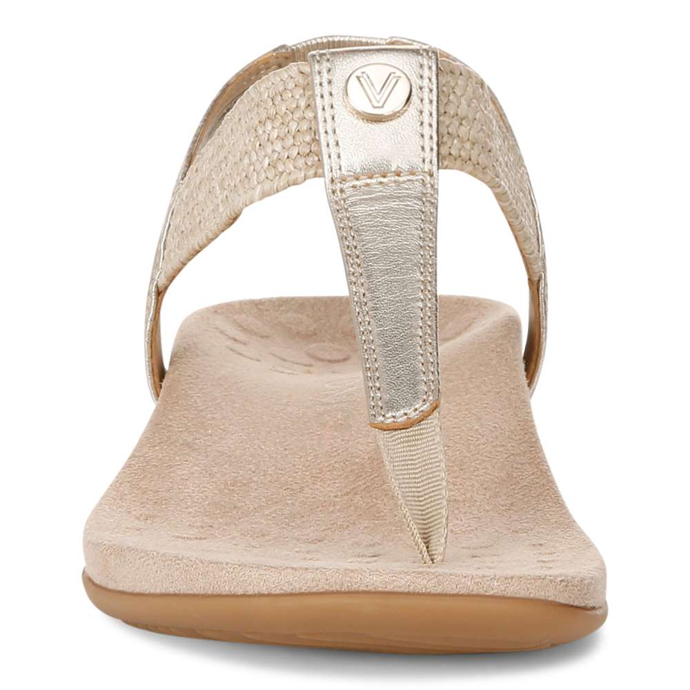 Brea Slingback Sandal - Gold Leather