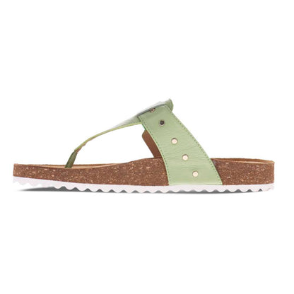Brenda Toe Post Sandal - Light Green