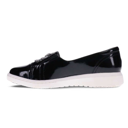 Bridgette Slip-On Casual Sneaker - Black Patent