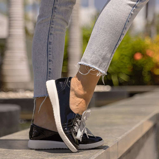 Lifestyle image for Bridgette Slip-On Casual Sneaker - Black Patent