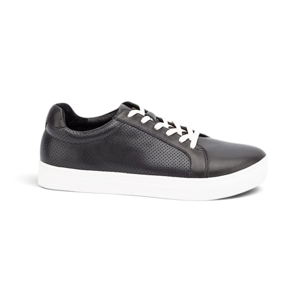 Cadence Casual Sneaker - Black Punched