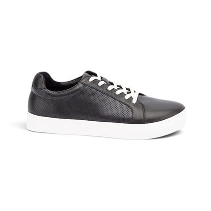 Cadence Casual Sneaker - Black Punched