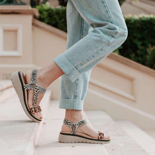 Lifestyle image for Candice Sandal - Leopard Multi