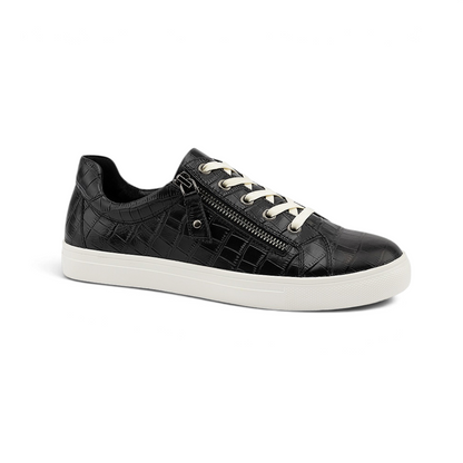 Cara Casual Sneaker - Black Croc