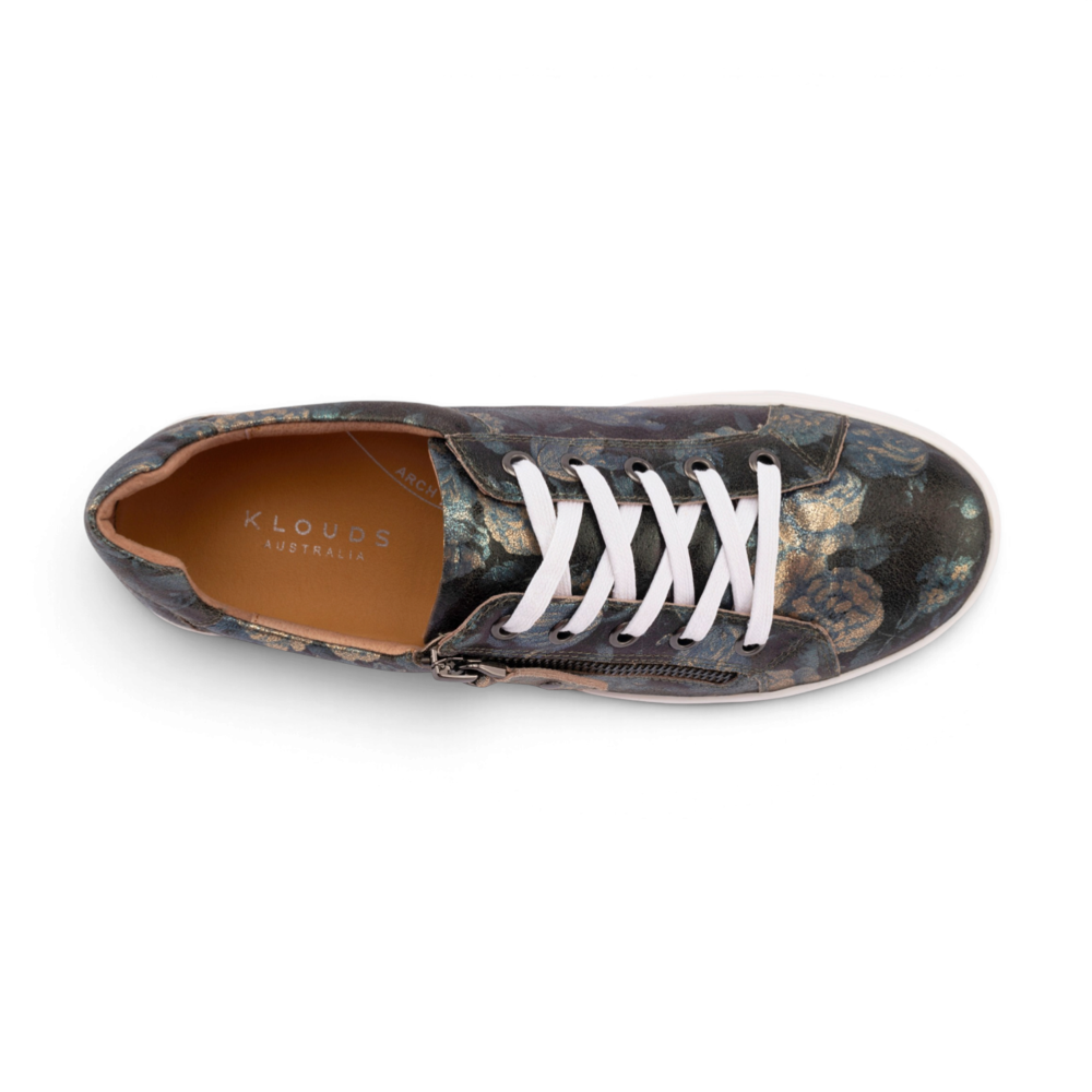 Cara Floral Casual Sneaker - Blue