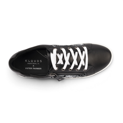 Cara Kard Print Casual Sneaker - Maali Black