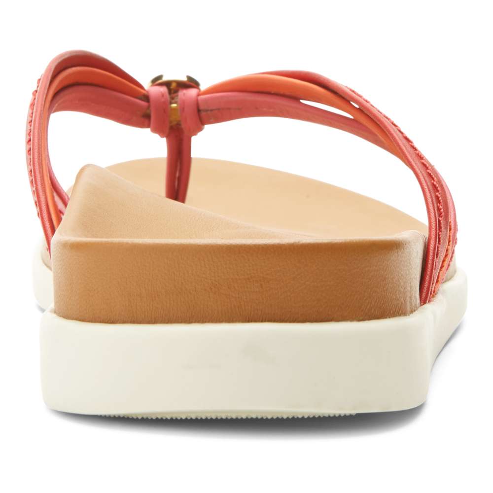 Catalina Toe Post Sandal - Pink/Red