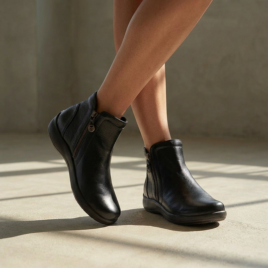 Lifestyle image for Charleston Zip Boot - Black Pebble