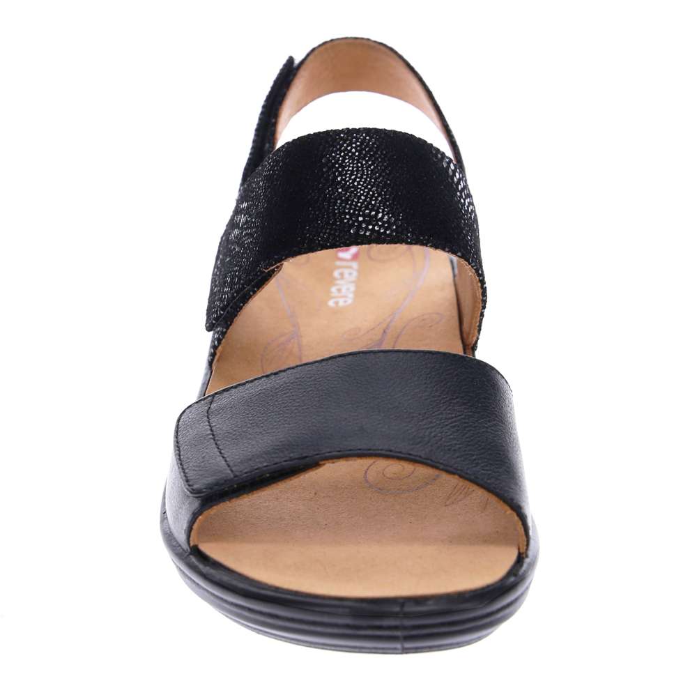 Como Adjustable Slingback Sandal - Black Lizard