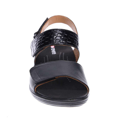 Como Adjustable Slingback Sandal - Black Croc