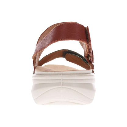 Como Adjustable Slingback Sandal - Cognac/Peacock Python