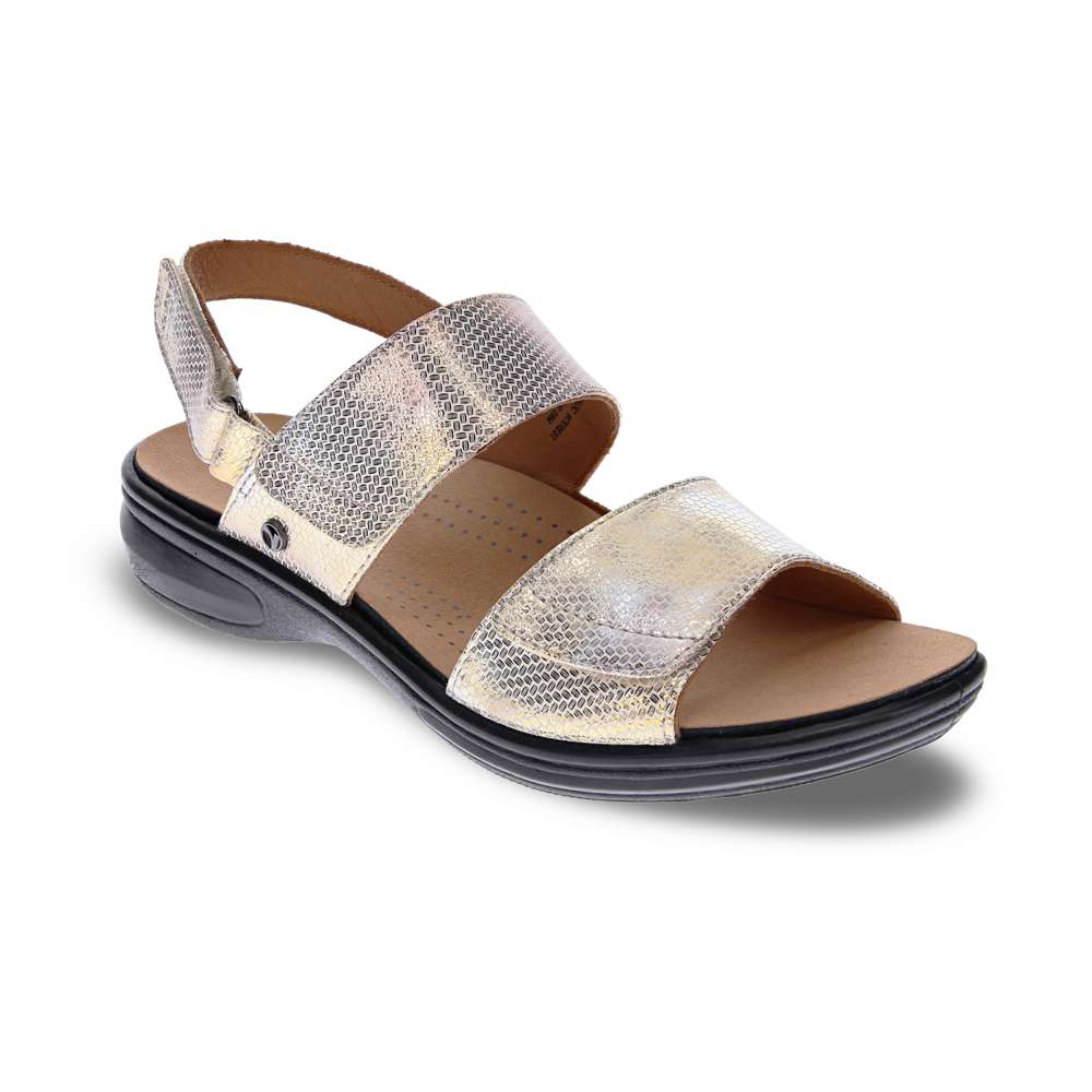 Como Adjustable Slingback Sandal - Metallic Interest