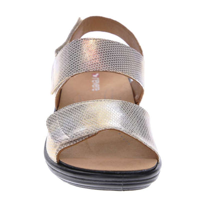 Como Adjustable Slingback Sandal - Metallic Interest