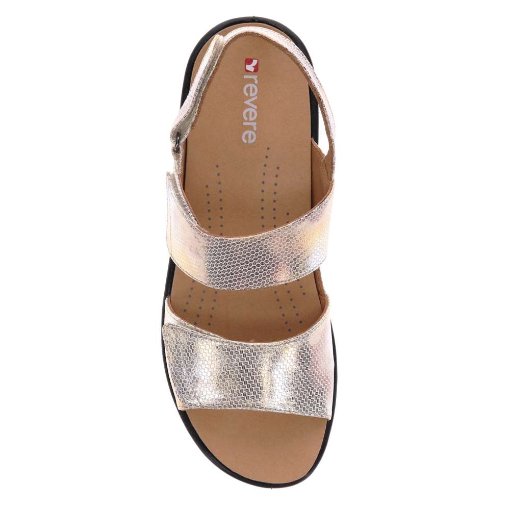 Como Adjustable Slingback Sandal - Metallic Interest