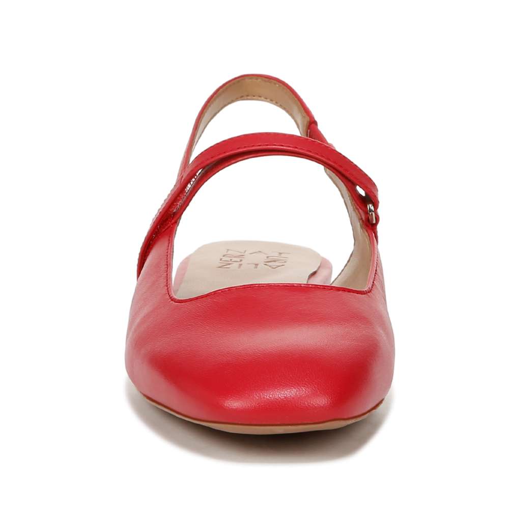 Connie Mary-Jane Slingback Flat - Crantini Red