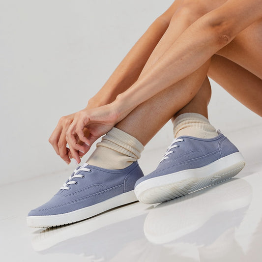 Lifestyle image for Cyan Casual Slip-On Sneaker - Pacific Blue