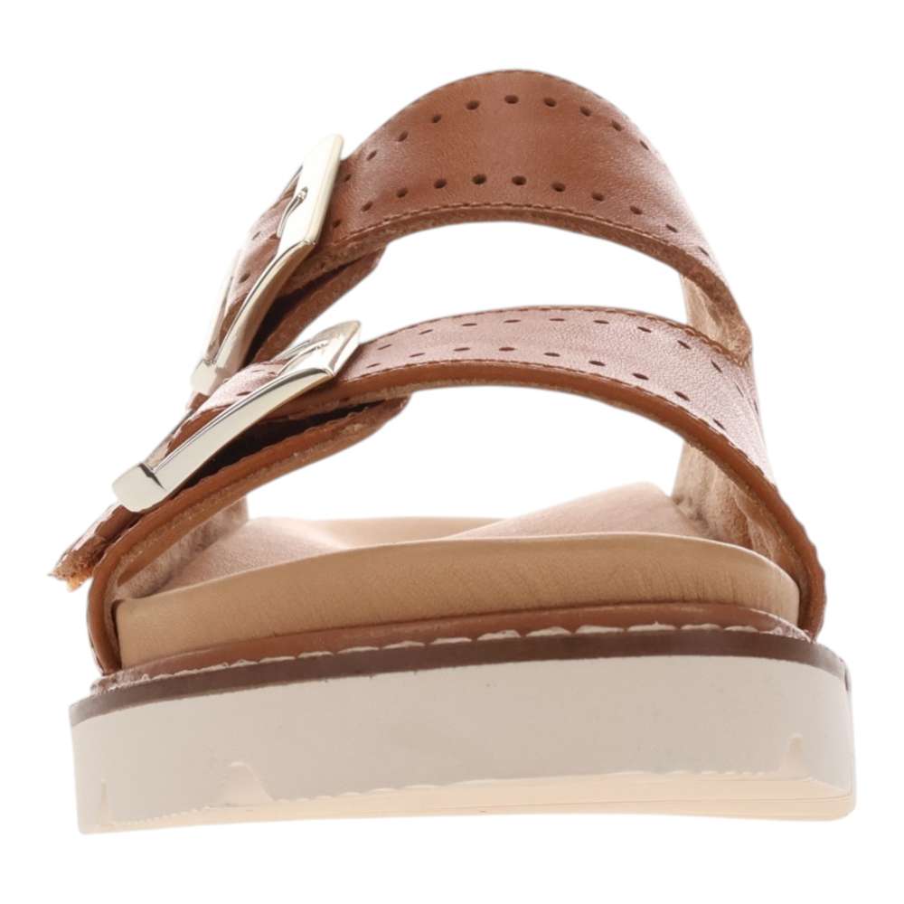 Daisy Leather Slide - Tan