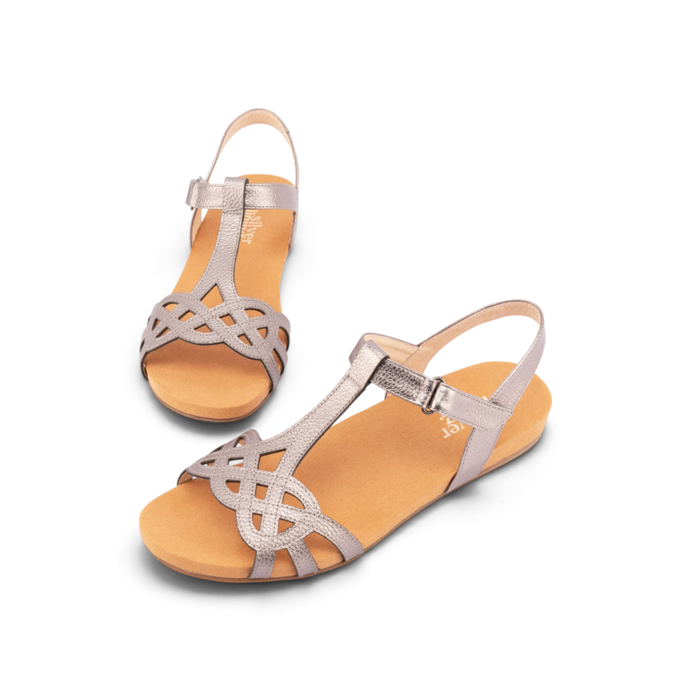 Dhara Sandal - Pewter Pebble
